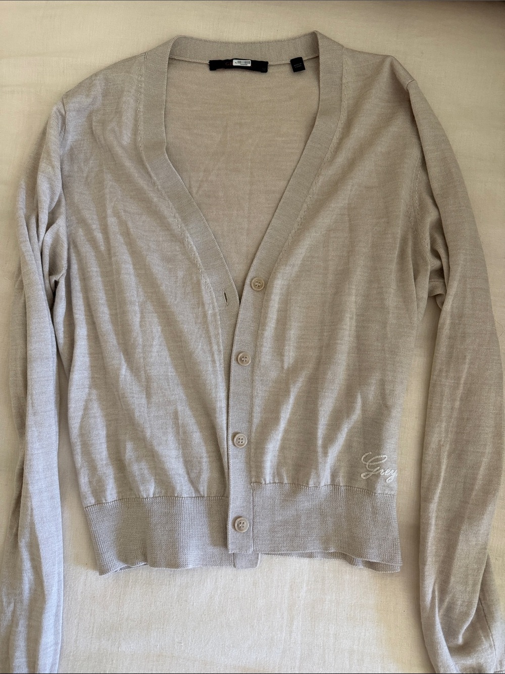 Greyson Leith Cardigan Button Up Sweater - Sand